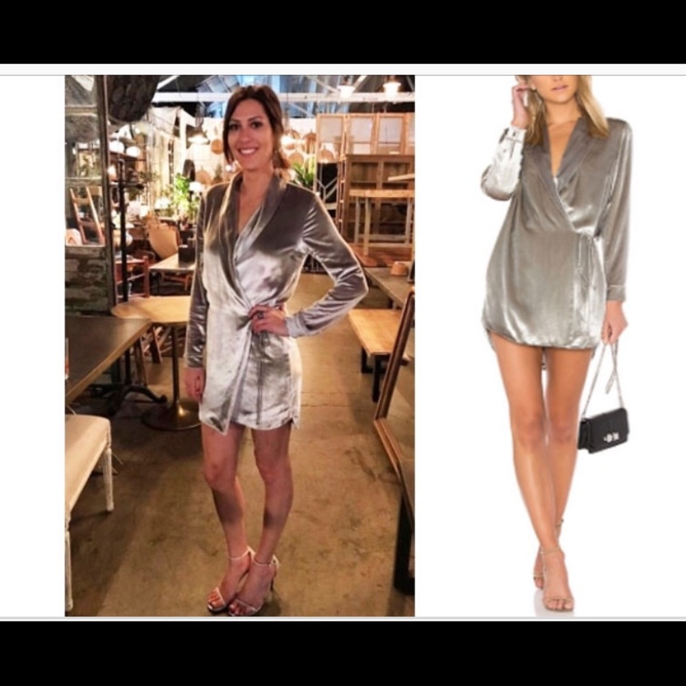 Michelle Mason Velvet Wrap Dress - Size 4